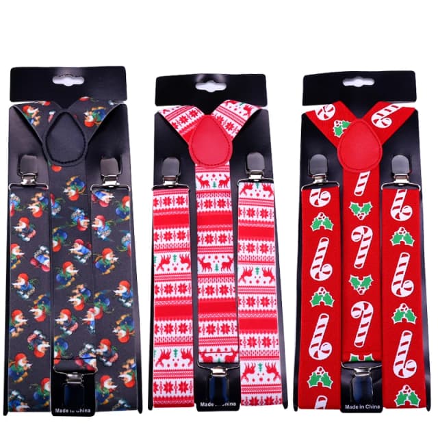 男性と女性のためのサスペンダーベルト,クリスマス,パンツ,シャツ,結婚式,ギフト,伸縮性のあるガルス,3.5 cm