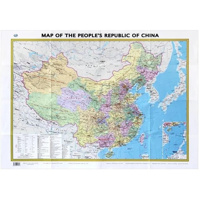 トラベラーマップ 純英語版 新版 中国地図 中国行政地図 折りたたみ式携帯地図