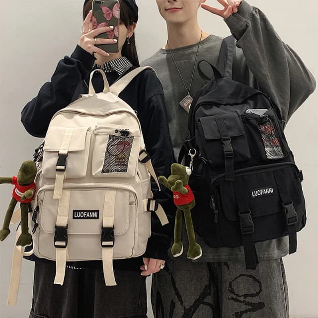 多機能ティーンエイジャーのラップトップバックパック女性クールキャンバススクールバッグ高品質学生バックパック少年少女ファッション通学