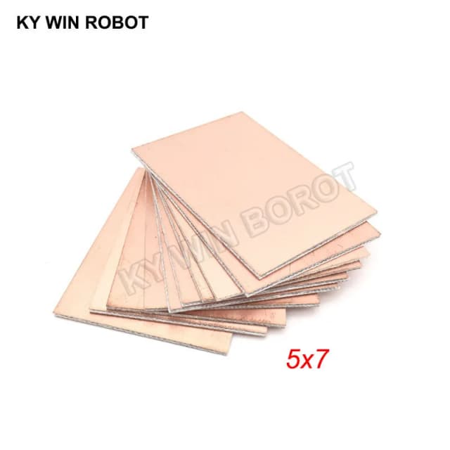 10 個 FR4 PCB 両面銅クラッドプレート DIY PCB キットラミネート回路基板 5x7cm