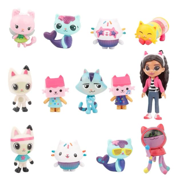 13個入り ギャビー ドールハウス アニメ フィギュア おもちゃ 笑顔 車 猫 抱きしめる ギャビー ガール ドール メルカット 漫画 アクションフィギュア 子供 クリスマス 誕生日プレゼント