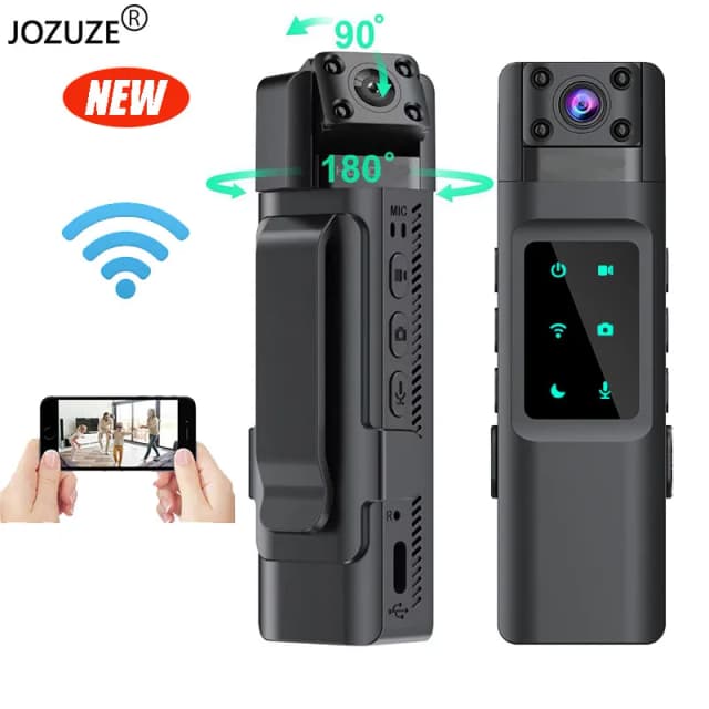 JOZUZE 新しい Wifi ホットスポットミニカメラ 1080P ポータブルデジタルビデオレコーダーボディカメラナイトビジョン DVR ミニチュアビデオカメラ