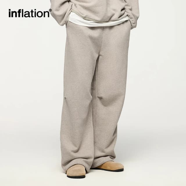 INFLATION Premium Cozy Sweatpant Unisex 365gsm Minimalist Straight Leg Lounge Track Pants