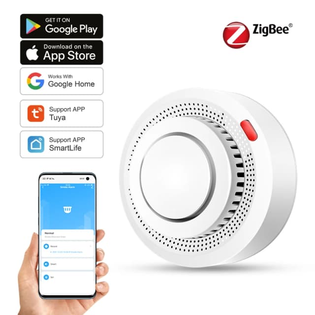 トゥヤzigbeeスマート煙探知器セキュリティ保護煙探知器スマートライフアプリによるホームセキュリティシステム用