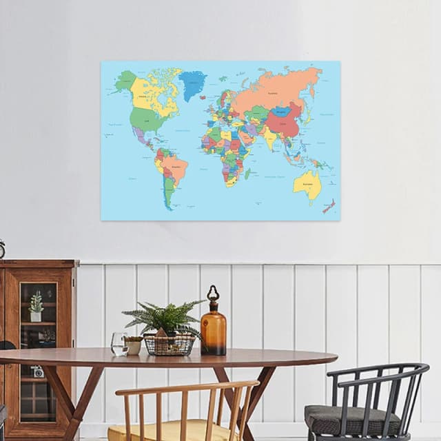 ドイツ地図シリーズ背景布世界地図 - 政治分布図、観光ツール、地理教育ツール、ウォールステッカー