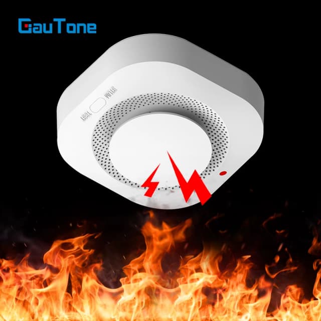 Gautone 独立した煙警報器防火スモークハウスホームセキュリティシステム煙探知器