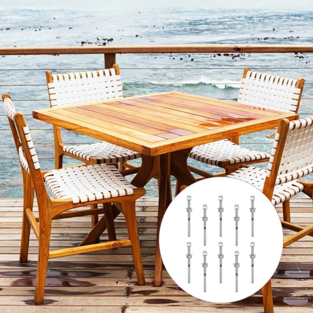10個入り ケーブルレールテンショナー エンドターミナル ステンレス鋼 錆びにくい デッキ階段 屋内屋外システム用