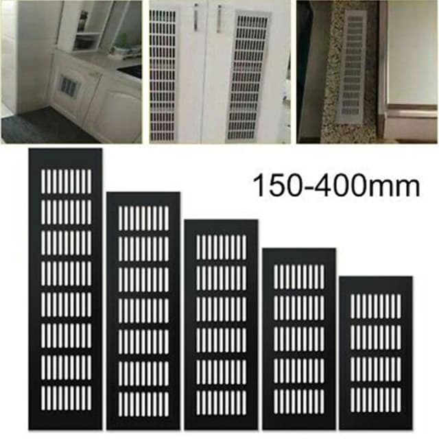 100 ミリメートルキャビネットエアベントグリルワードローブエアベントグリルアルミ長方形換気カバー家具通気性穴