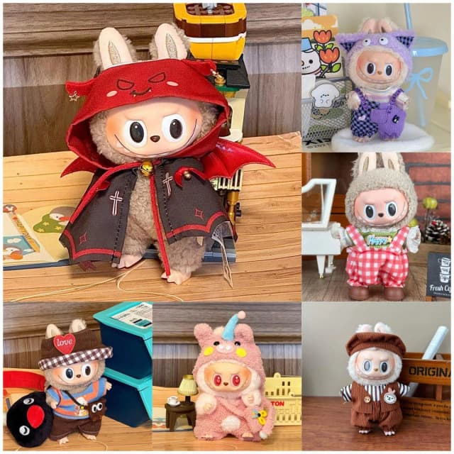 かわいい人形の服衣装アクセサリー Labubu V2 V1 パーティードレスセット小悪魔衣装ギフト
