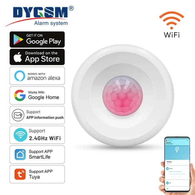 Tuya wifiスマートピルモーション検出センサーセキュリティ盗難警報センサースマートライフアプリ制御サポートalexa google home
