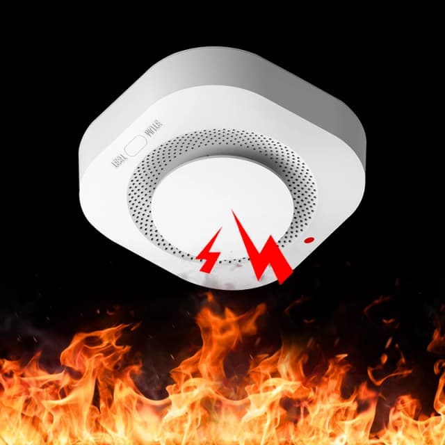 独立した煙探知センサー家庭用倉庫セキュリティスマート煙火災警報器交換可能な警報器 De Seguridad Para Casa