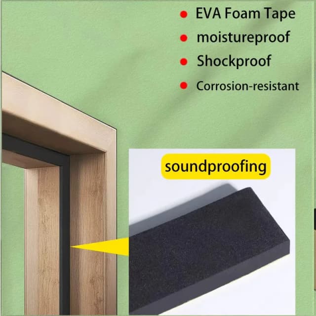 EVAフォーム製ドア・窓用シールストリップ、自己粘着式、防音・防風・防塵・隙間風防止