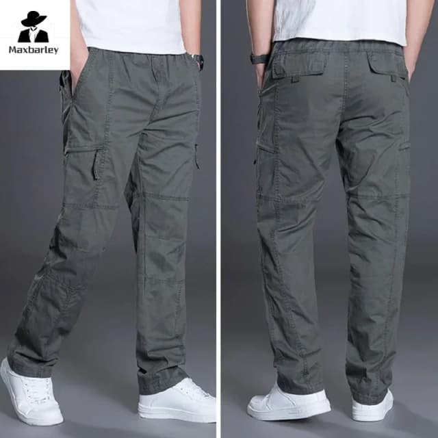 夏秋のファッション男性パンツカジュアル綿長ズボンストレートジョガーオムプラスサイズ 5xl 6xl フラットズボン男性服