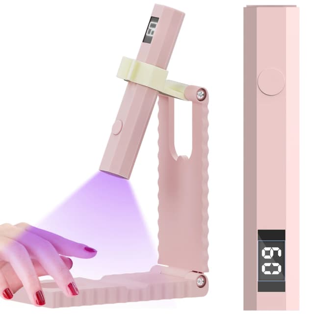 タイマー機能付きUV LEDネイルランプ、調整可能なブラケットベースとLEDインジケーター付き、高速硬化とジェルネイル用のプロ仕様ネイルドライヤー
