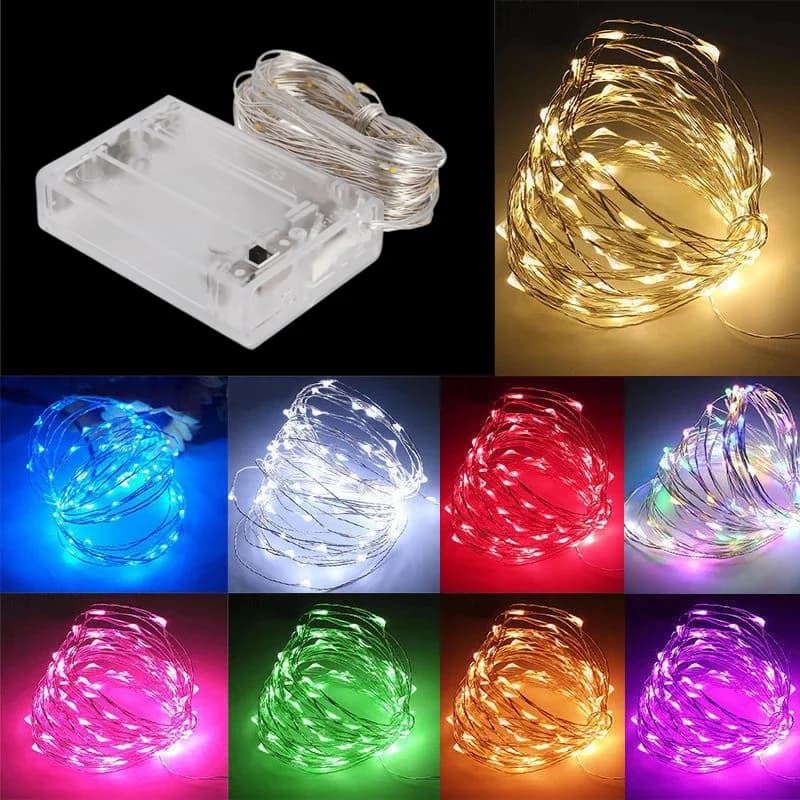 1 メートル 2 メートル 3 メートル 5 メートル 10 メートル 20 メートル 30 メートル銅線 LED ストリングライトホリデー照明妖精花輪クリスマスツリーウェディングパーティーの装飾