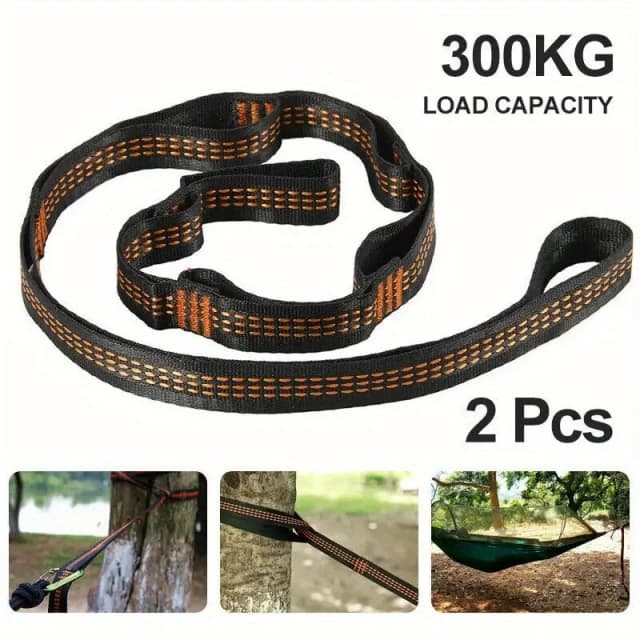 2本のハンモックストラップ、特別な強化ポリエステルストラップ、5リング高耐荷重有刺ハンモックストラップ、アウトドアキャンプ用