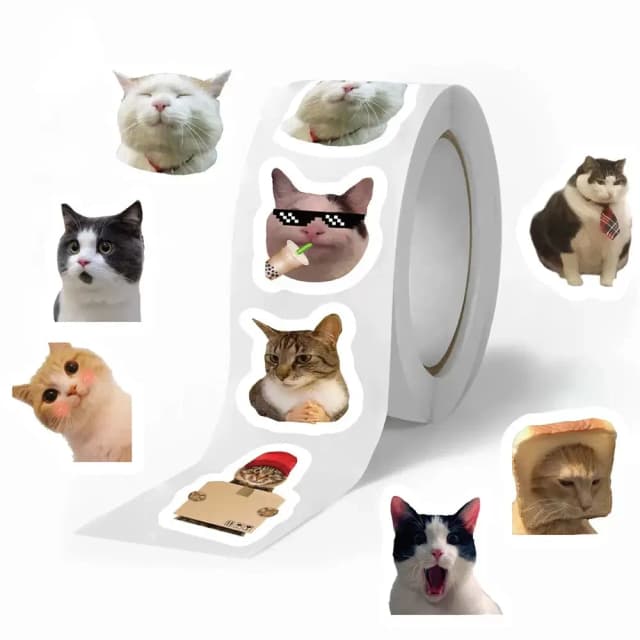 500枚のかわいい猫の落書きステッカー、ノートブック、ウォーターボトル、荷物、電話ケース、DIYデコレーション、子供用ステッカー用