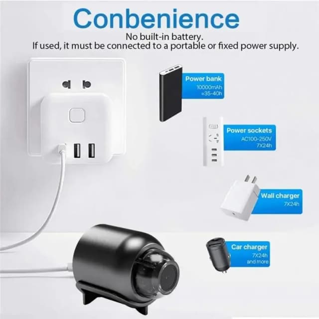 ワイヤレス WiFi 1080P HD ミニカメラ ベビーモニター 屋内セキュリティ監視 ナイトビジョン IP カム ビデオレコーダー セーフティビデオカメラ
