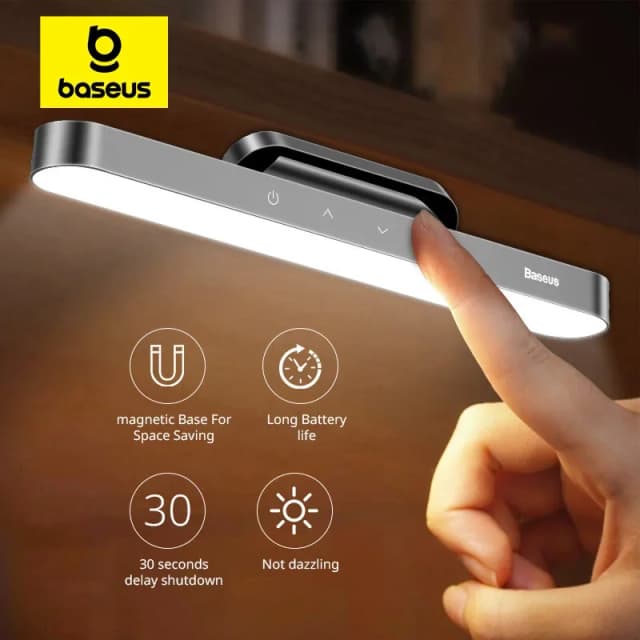 Baseus ナイトライトぶら下げ磁気 LED テーブルランプ無段階調光デスクランプ充電式キャビネット寝室キッチンライト