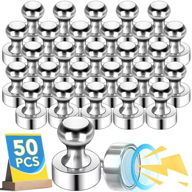 1-50 個超強力ネオジム磁石プッシュピン冷蔵庫ホワイトボード用磁気プッシュピン吸盤画鋲磁石プッシュピン