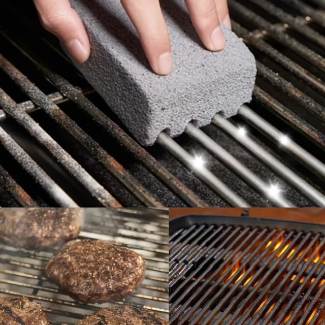 1pc バーベキューグリルクリーニングブラシレンガブロックバーベキュークリーニングストーン軽石レンガバーベキューラック屋外キッチンバーベキューツール