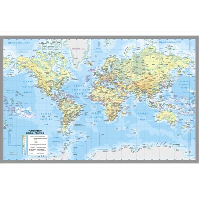スペイン語版世界都市地図ポスタープリント壁アート背景布ホームルーム装飾教育用品 150*100 センチメートル