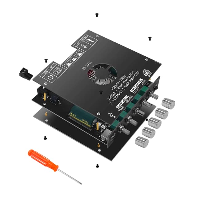 Bluetooth デジタルパワーアンプボードモジュール TDA7498E160W + 160W + 220W 高低音サブウーファーアンプ AUX/USB ZK-HT21