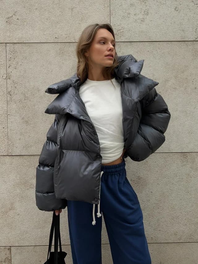 Wolfeel 冬暖かい綿パファージャケット女性のルーズパーカーコートヴィンテージパンジャケット生き抜くオフィスレディースキルティングジャケット