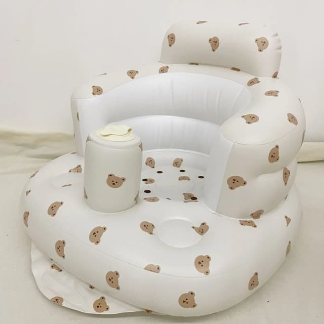 ベビーインフレータブルソファ子供パフポータブルバスチェア PVC 多機能シート練習座りバススツール