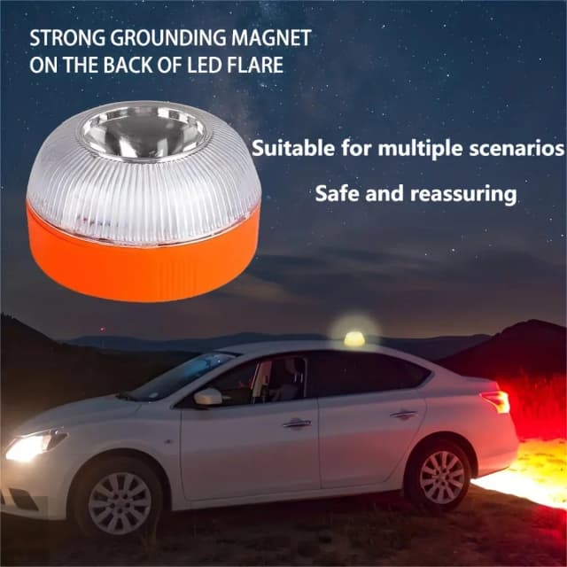 Led 車の緊急灯懐中電灯磁気誘導ストロボ交通事故ランプビーコン安全アクセサリー