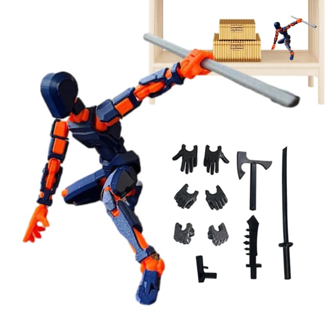 1PC 13関節可動フィギュアアーティキュレート可動ダミー人形DIY組み立て玩具3Dプリントアクションフィギュアストップモーションアニメーションダミー