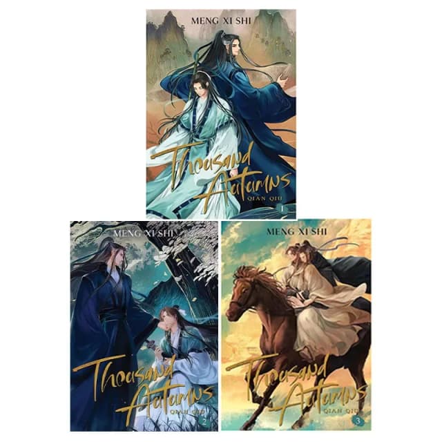 英語コミック新品、1,000万のタミアンqiu-mengxiシ、中国bl Manhwa、古代のロマンスのためのダンスブック、ボリューム1-3