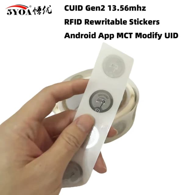 5YOA CUID Gen2 電子タグ 書き換え可能スマートキー NFC クローン トークン ISO14443 変更可能ステッカー IC 13.56Mhz RFID レプリカバッジ