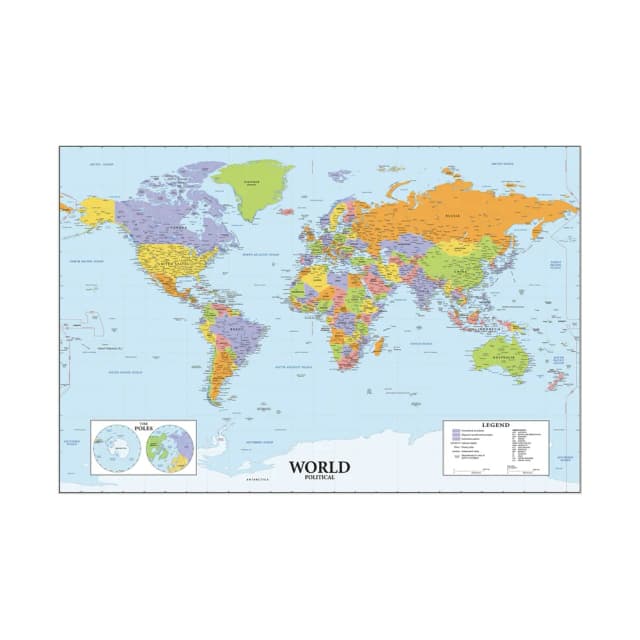 世界地図ポスター 国名付き ウォールアート 装飾絵画 旅行 学校用品 教室 ホームデコレーション フレームなし