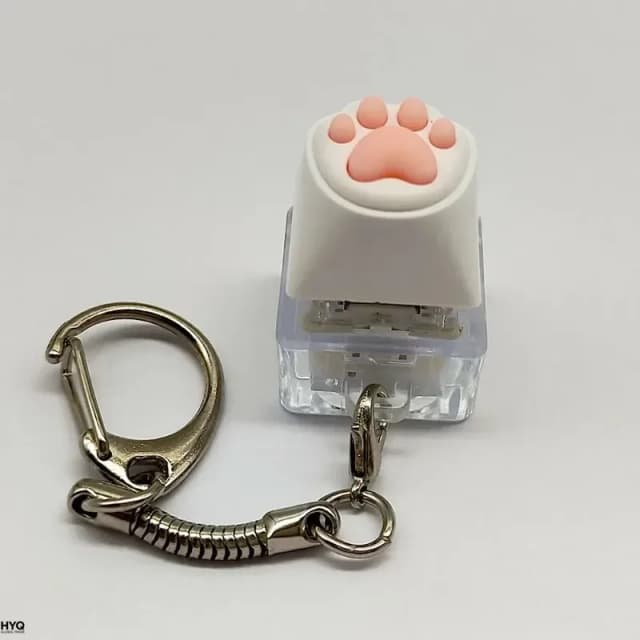 かわいい猫の爪キーホルダーキーリング指先減圧プレッシャートイキーキャップテスターバックパックペンダントフェスティバルカップルギフト