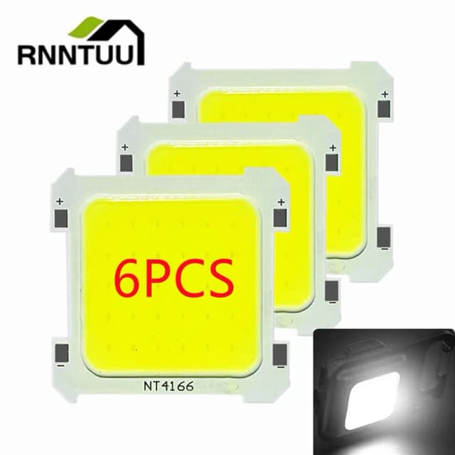 1/6 個白色光ハイパワー LED COB 統合チップ高輝度スポットライトチューブライトポータブルキャンプライトアクセサリー