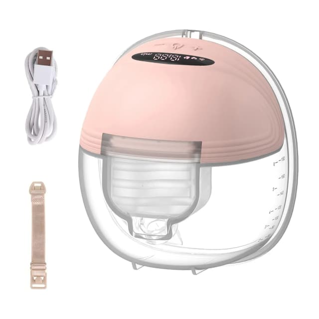 ポータブル電動搾乳器 授乳用ウェアラブル ハンズフリー 3モード 12段階吸引 低騒音 24mmシリコン付き