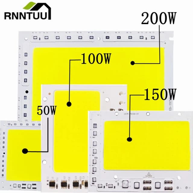 220V LED COB チップ 200W 100W 150W 200-240V スマート IC ドライバー不要 LED ランプフラッドライトスポットライト DIY 照明光源