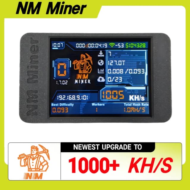 NMMiner NerdMiner V2 ハッシュレート 1000KH/s ラッキーマイナー ESP32 2.8 インチスマートディスプレイ暗号ソロ宝くじビットコイン ESP32-2432S028R