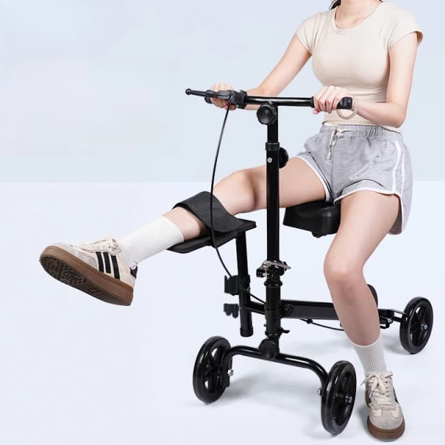 調節可能な折りたたみ式歩行器、怪我用膝用歩行器スクーター、人間工学に基づいた移動補助具、軽量で持ち運び可能な高さ調節可能な大人・高齢者向け