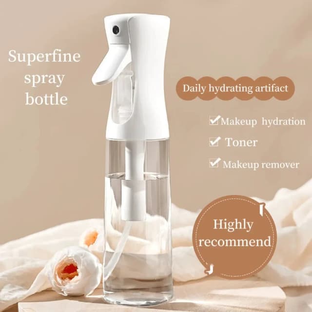 Imprensa spray garrafa contínua de alta pressão toner emulsão essência engarrafada ultra-fino atomizado desinfecção pulverizador spray de cabelo