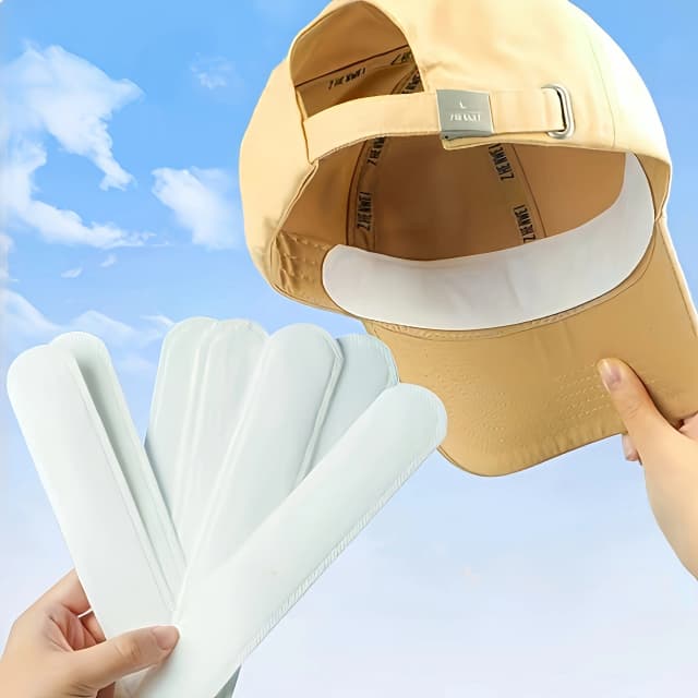 使い捨ての汗吸収パッチ,野球帽,調整可能,保護ステッカー,汗を吸収する,夏,10個。