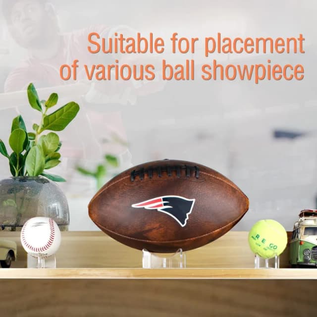1pc 透明アクリルボールスタンド、ボールディスプレイスタンド、バスケットボール、ラグビー、サッカー、バレーボールおよびその他のボールスタンドベースに適しています。