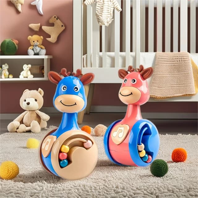 子鹿のスライディングタンブラーおもちゃガラガラ赤ちゃん教育早期教育ギフトおもちゃ赤ちゃんのため