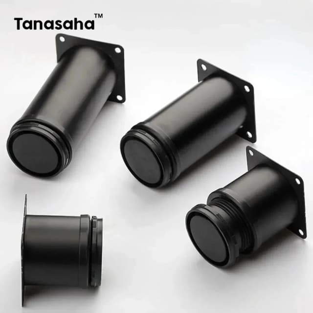 4 個ホワイトステンレス鋼交換用金属足黒調整可能な家具の脚キャビネットソファ食器棚家具ハードウェア