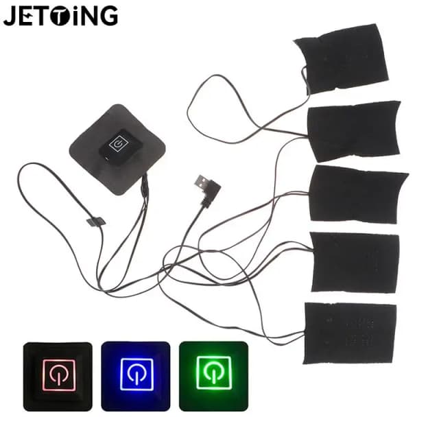 USB 電気加熱ジャケット加熱パッド屋外 Themal 暖かい冬加熱ベストパッド DIY 加熱服 USB 5V 炭素繊維