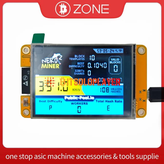 ビットコイン ナード マイナー V2.0 ESP32 2.8 インチ スマート タッチ ディスプレイ BTC ソロ マイナー 350K/S ウィン ジャックポット ビットコイン マイニング マシン