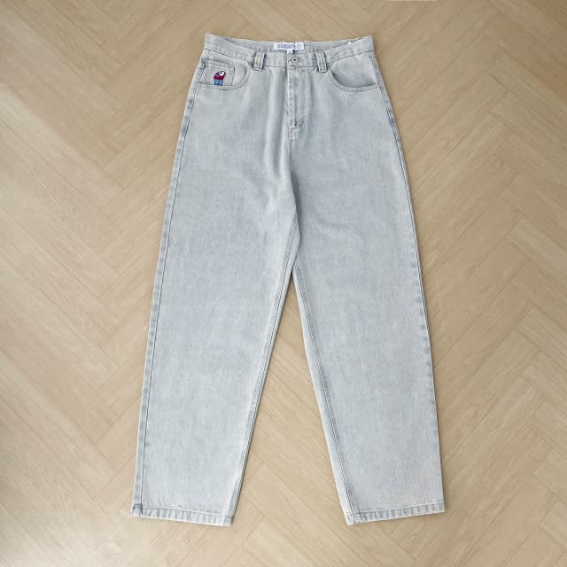 Y2K ビッグだぶだぶの少年ジーンズ男性ストリートだぶだぶのジーンズ刺繍デニムレジャーデニムパンツ女性ジーンズ Mujer ホット