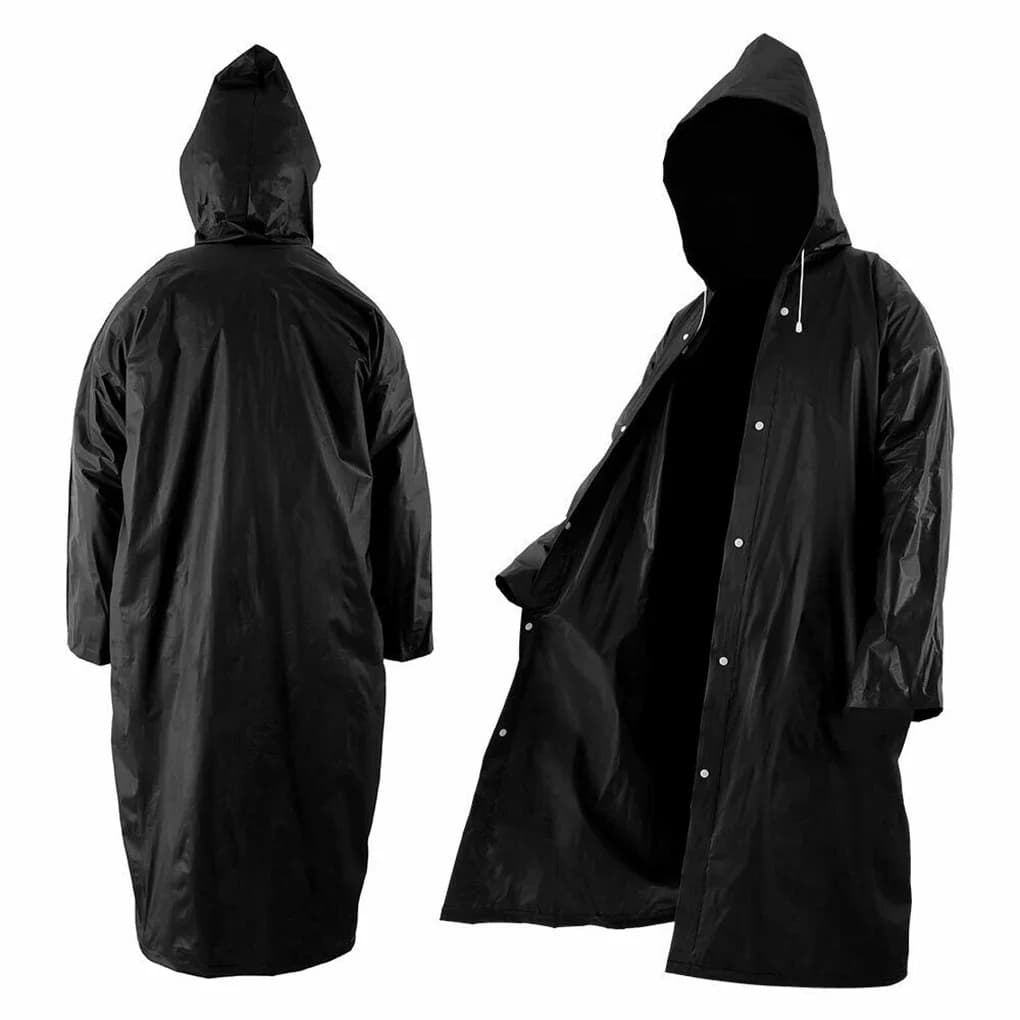 Alta qualidade 1 peça 145*68cm eva unisex capa de chuva engrossado capa de chuva feminino à prova dwaterproof água preto acampamento à prova dwaterproof água terno