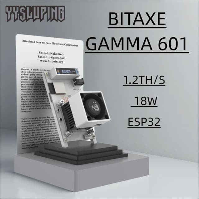 工場卸売 最新 Bitaxe Gamma 601 1.2th/s 18j/t オープンソース ビットコインマイナー 電源付き